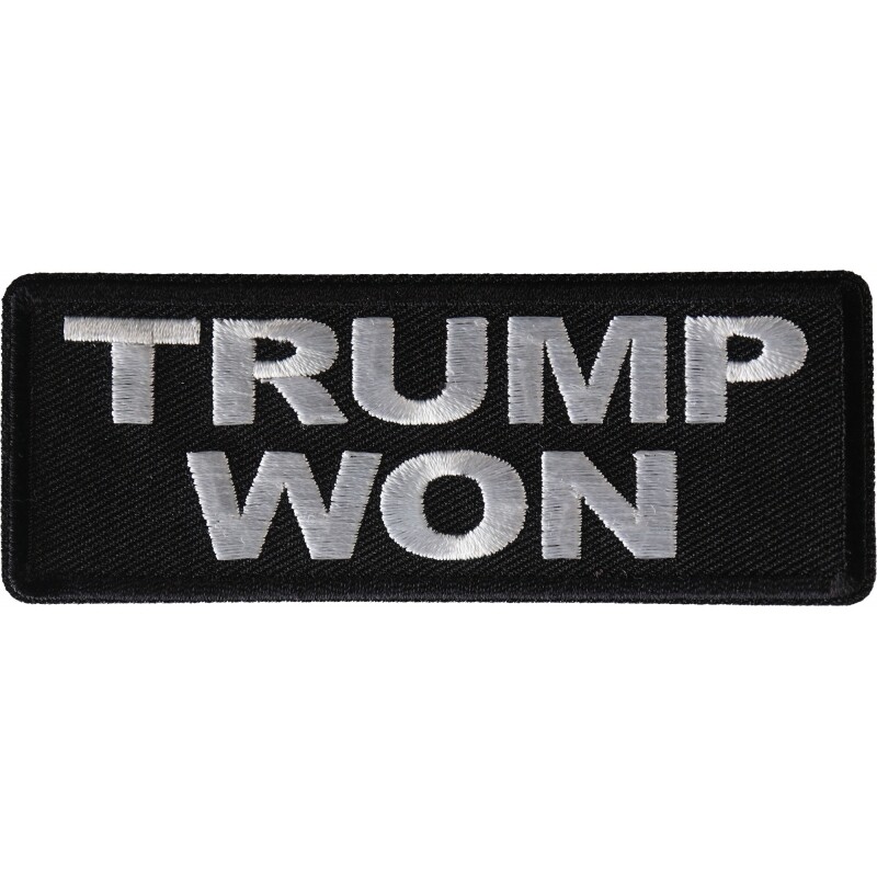 Embroidered Patch (Iron-On), Trump Won, 4" x 1.5"