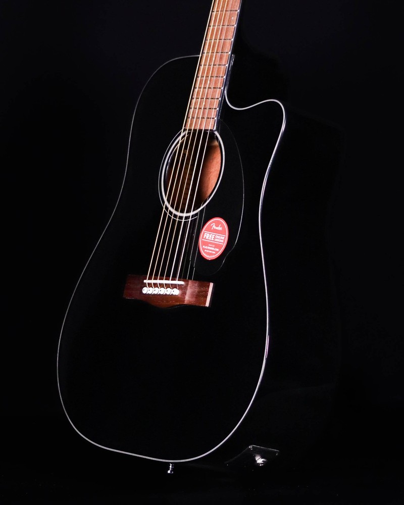Fender CD-60SCE Dreadnought, Walnut FB, Black