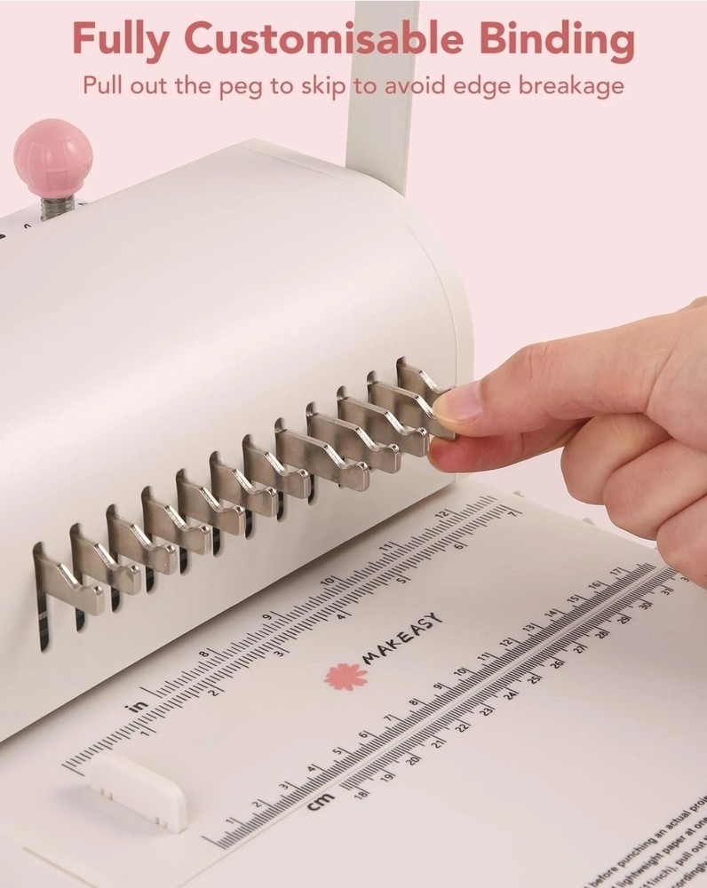 Binding Machine Hole Pitch 2:1 - Portable Book Binding Kit with 10PCS 5/8'' B...