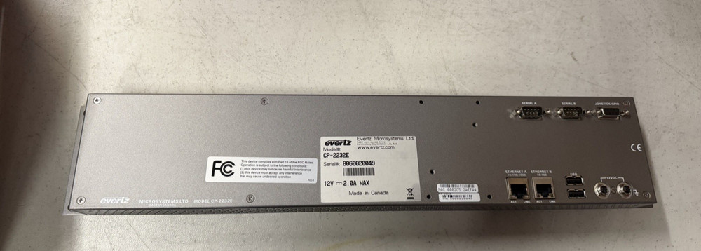 Evertz CP-2232E - 32-Button Advanced System Control Panel - 2RU