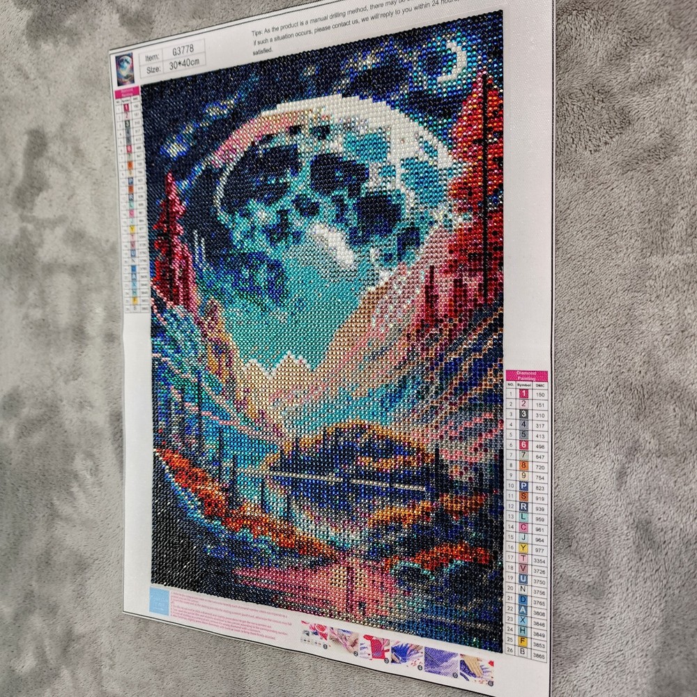 Diamond Painting Finished Completed 3D Wall Art Mountain Range