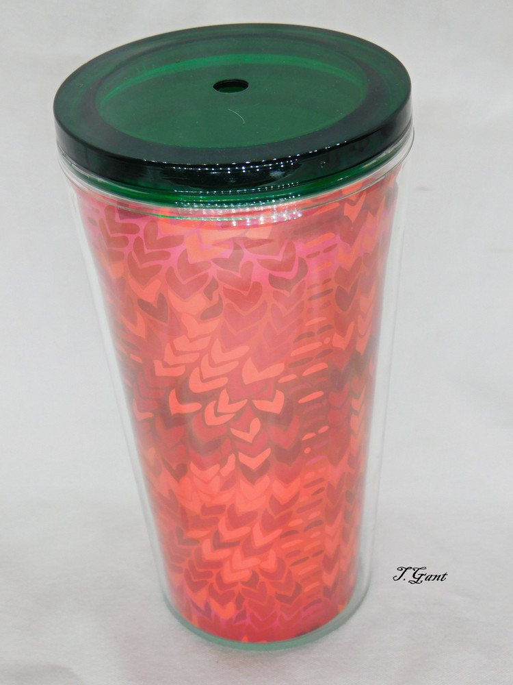 Starbucks 2022 16oz. Chevron Pattern In Different Reds #54