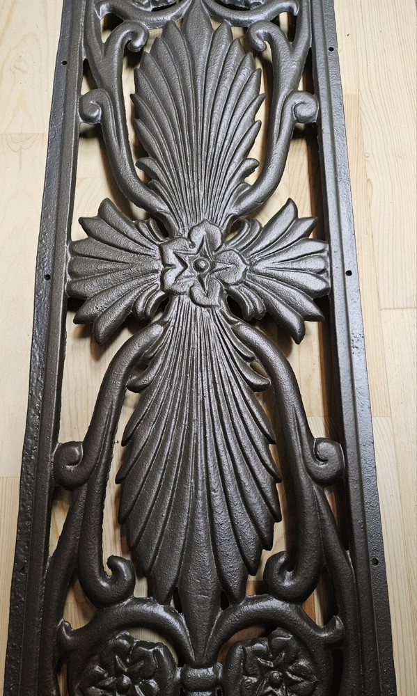 Unique Art Nouveau Cast Iron Park Bench Back