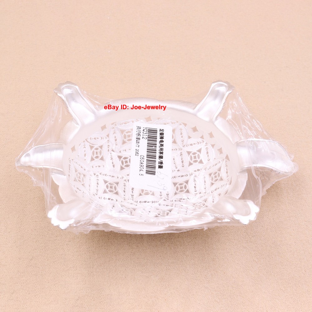Solid 999 Fine Silver Tea Strainer Unique Turtle-Shaped Loose Leaf Infuser