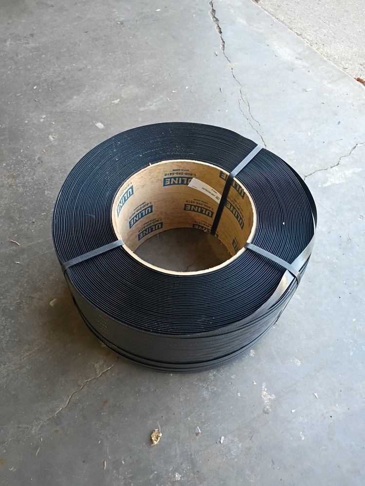 6000’ x 5/8".025 Black Packaging Polyester PET Strapping Roll Banding Poly Strap