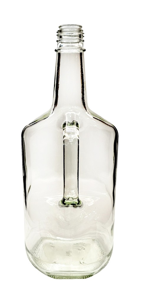 Home Brew Ohio 1.75 Liter Classic Handled Flint Liquor Bottle (no lid)