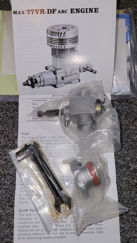 O.S. 77 VR Ducted Fan RC Engine w/ Small Round Head - NIB