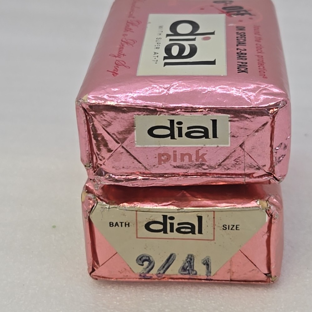 Vintage Pink Dial Bath Size Bar Soap With AT-7