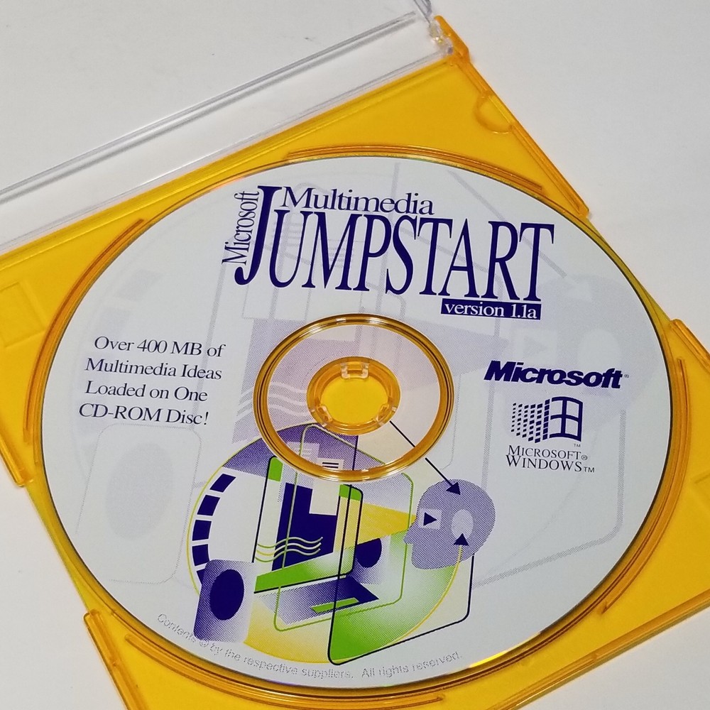 ⭐️⭐️⭐️⭐️⭐️ CD Disc Microsoft Multimedia Jumpstart Ver 1.1a