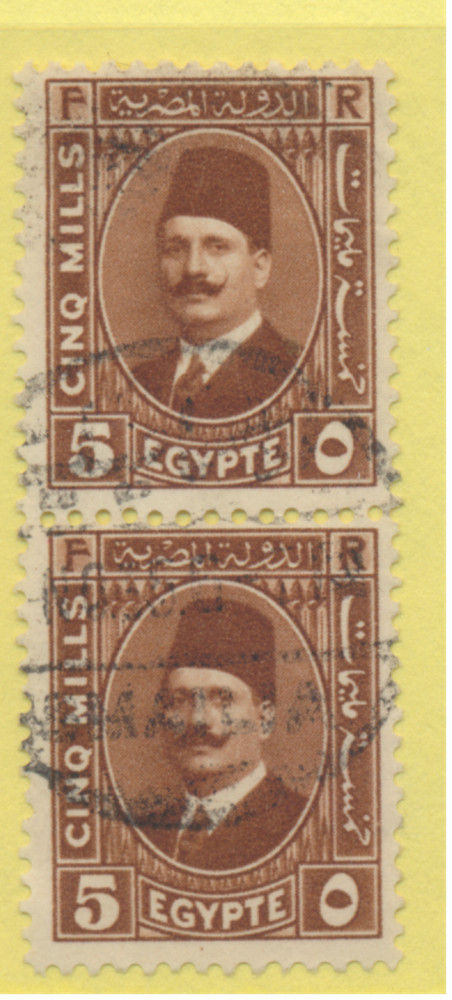 Egypt Stamp Scott #135, Used, Pair