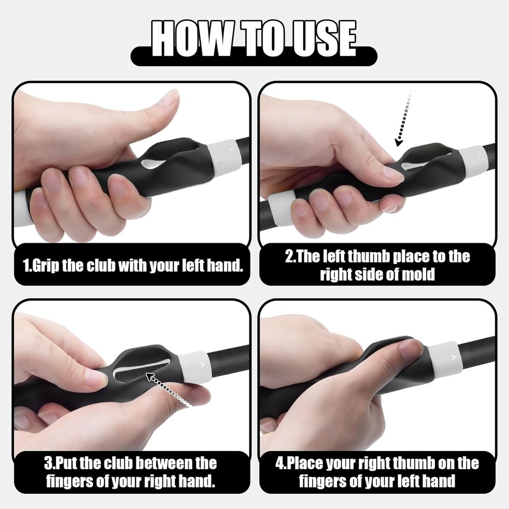 Golf Grip Training Aid, Golf Swing Trainer Correcting Left Right Hand Positions