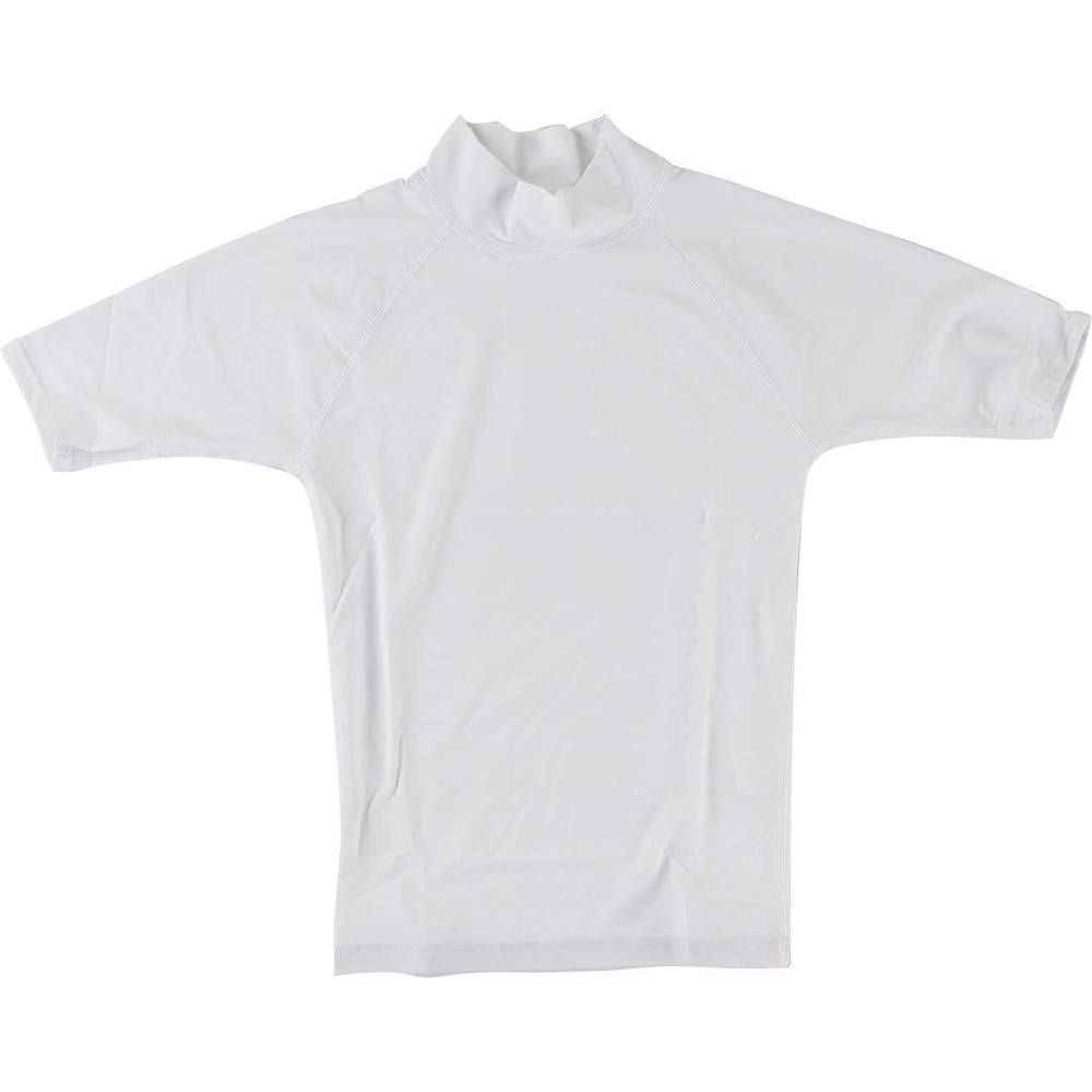 Block Surf Rash Guard/Short Sleeve Size: Medium White