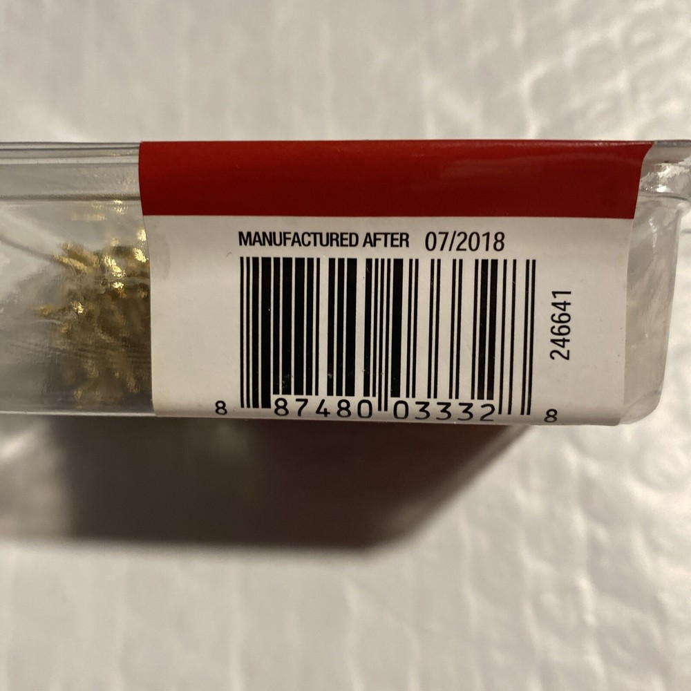 100 Pack 5/8” Cup Hooks Brass Plated