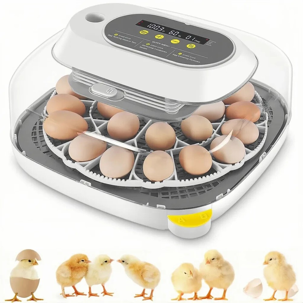 12/18/20/24 Egg Incubator with Automatic Egg Turning and Humidity Control Chick