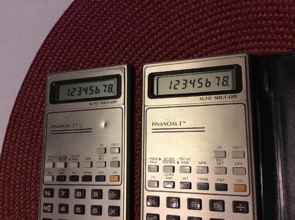 1982 Financial I Calculators Set of 2