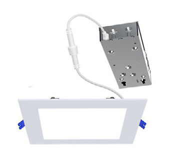 Philips Lightolier LED Flat Downlight, square, 4 inch, FD4SSLMZ10SCTUW, lumen