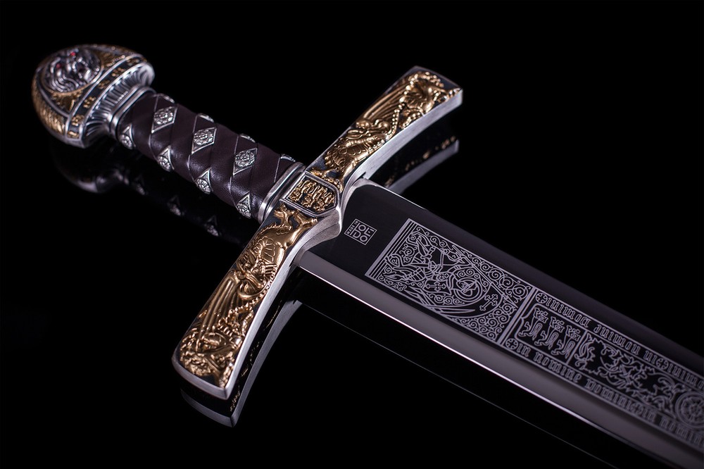 Richard's Sword Lionheart Silver Decorated in Gold