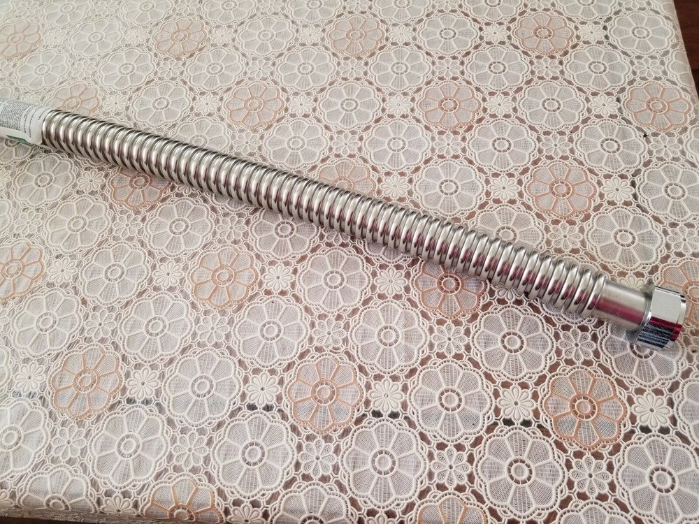 1" FIP Stainless Steel Corrugated Water Heater Connector 24"/30" Hose