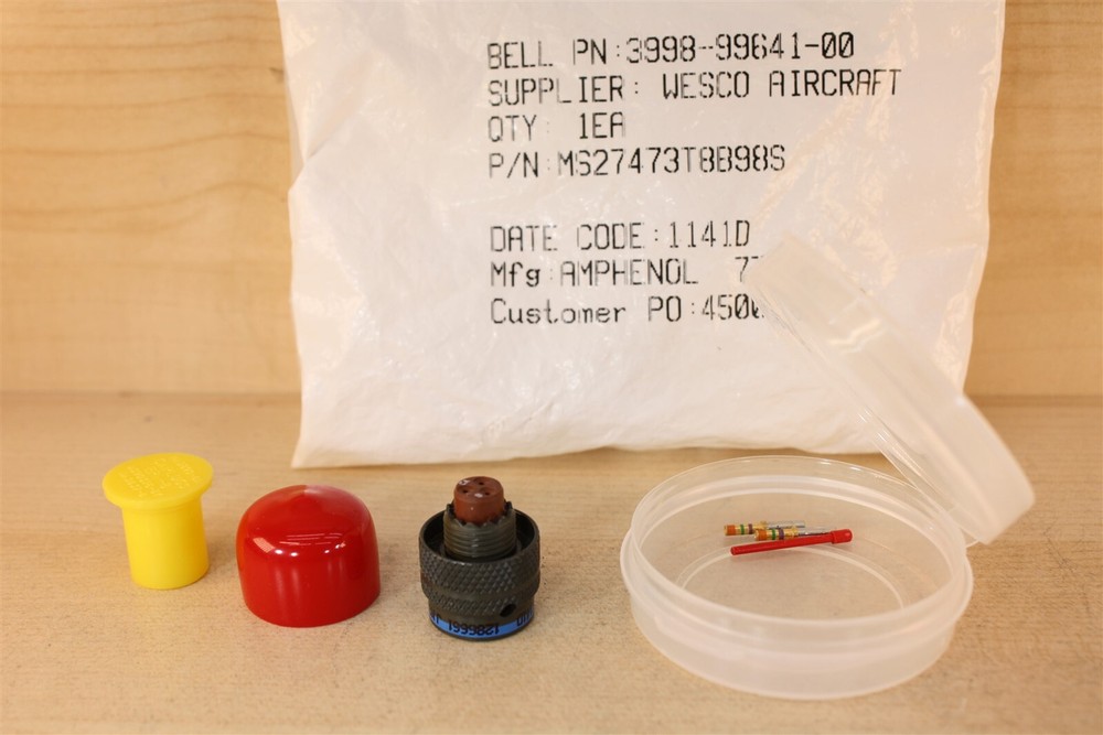 Amphenol MS27473T8B98S Mil Spec Circular Connector, 3 Pos.