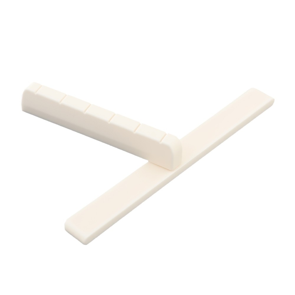 Natural Cattle Bone Nut Saddle Flat Pre Slotted 6 String for Classical Guitar