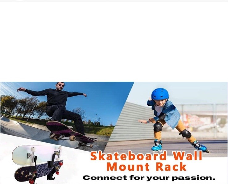 Skateboard Wall Mount Skateboard hanger for Skateboard Deck Display 🛹
