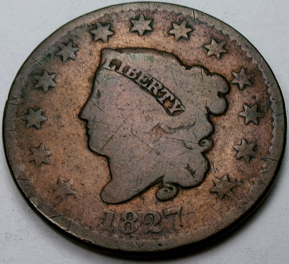 1827 Matron Head Large Cent