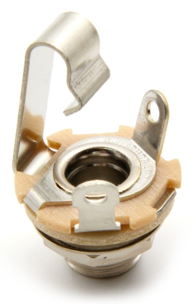 Switchcraft 1/4 Mono Jack Input Output w Mounting Hardware #11 - SINGLE (1X)