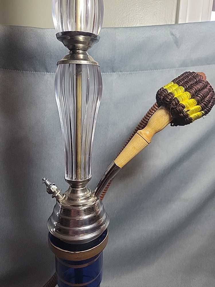 30" Tall Glass Hand Painted Hookah