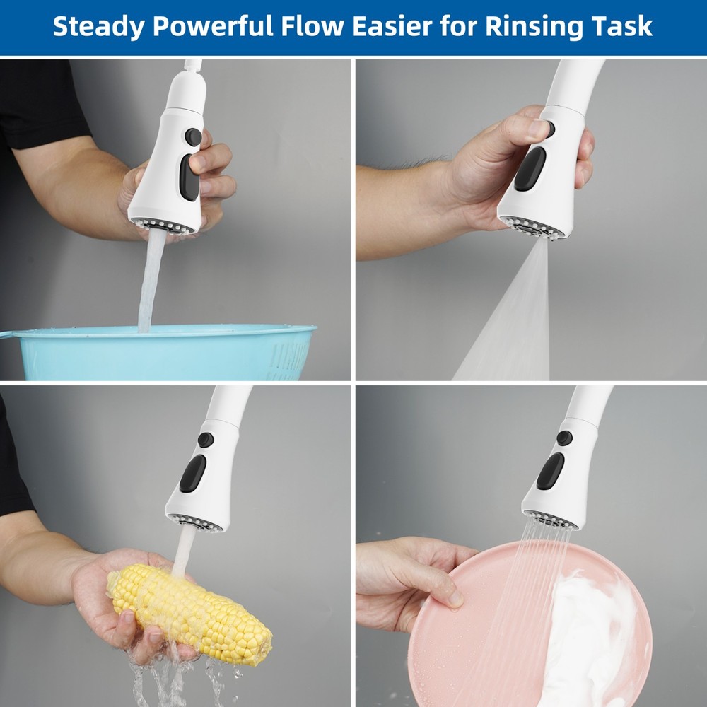 Spray Head Pull Down Kitchen Faucet Replacement Part American Standard White