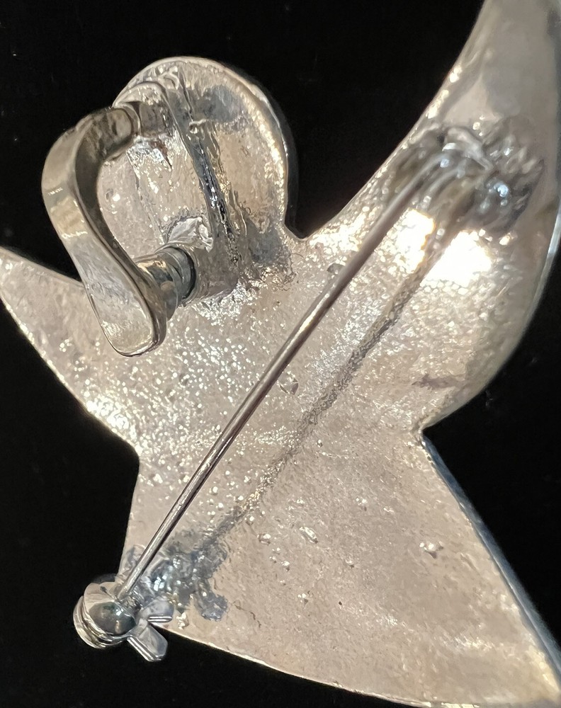 Brooch/Pendant Noel Angel Silver Tone