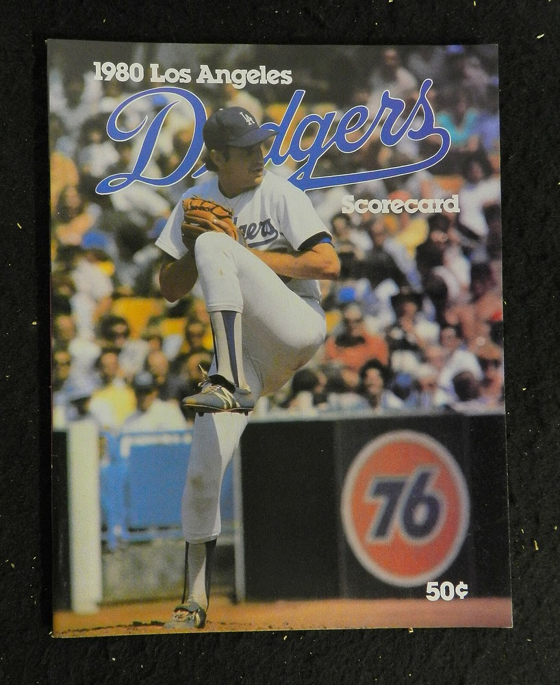1980 LOS ANGLELES DODGERS PROGRAM SCOREBOOK SUPER CLEAN i