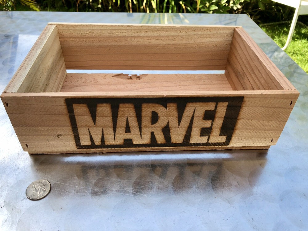 rare marvel comics wooden display box Marvel Hero