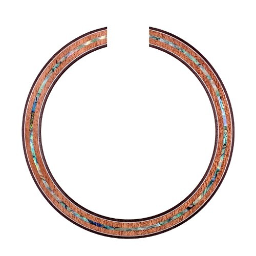 1x Guitar Rosette Sapele Abalone Inlay Luthier B14
