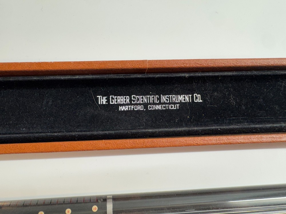 VTG Gerber Variable Scale TP007100B Engineering Slide Rule & Leather Case READ