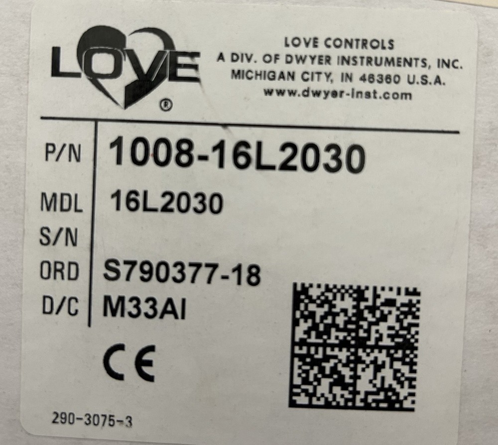 DWYER Temperature Controller: 16L, RTD/Thermocouple, Universal Input, 100 / 240V