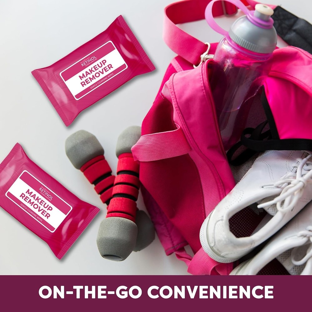Retinol Individually Wrapped Makeup Remover Wipes