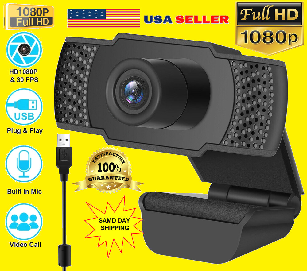BEST 1080P Full HD USB Webcam Web Camera with Microphone for PC,Desktop,Laptop
