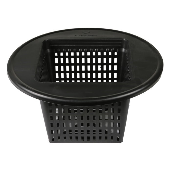 Set of 2 6" Square Net Pots Bucket Lid Hydroponic systems, plants