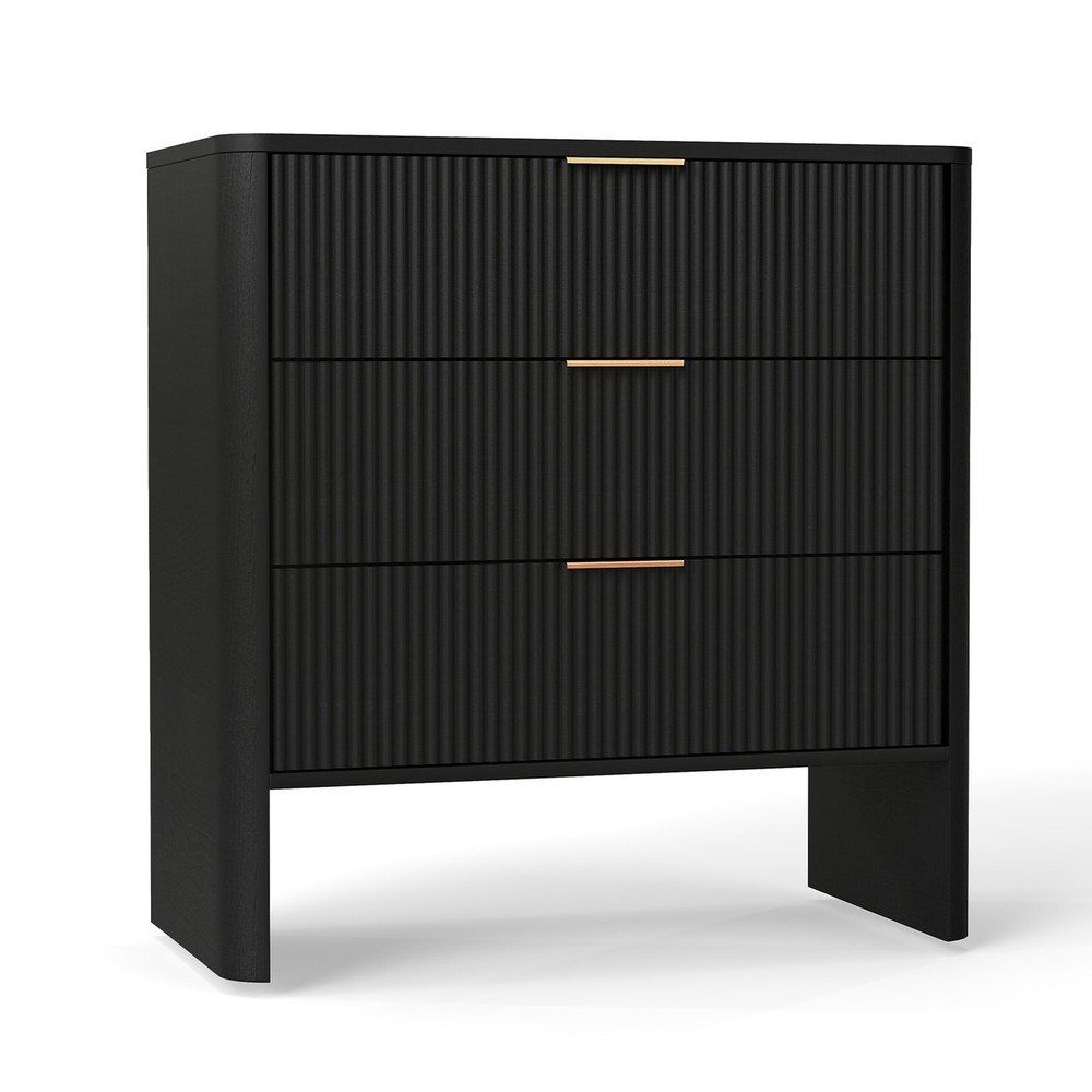 Modern Wavy Pattern Drawer Cabinet For Bedroom Hallway
