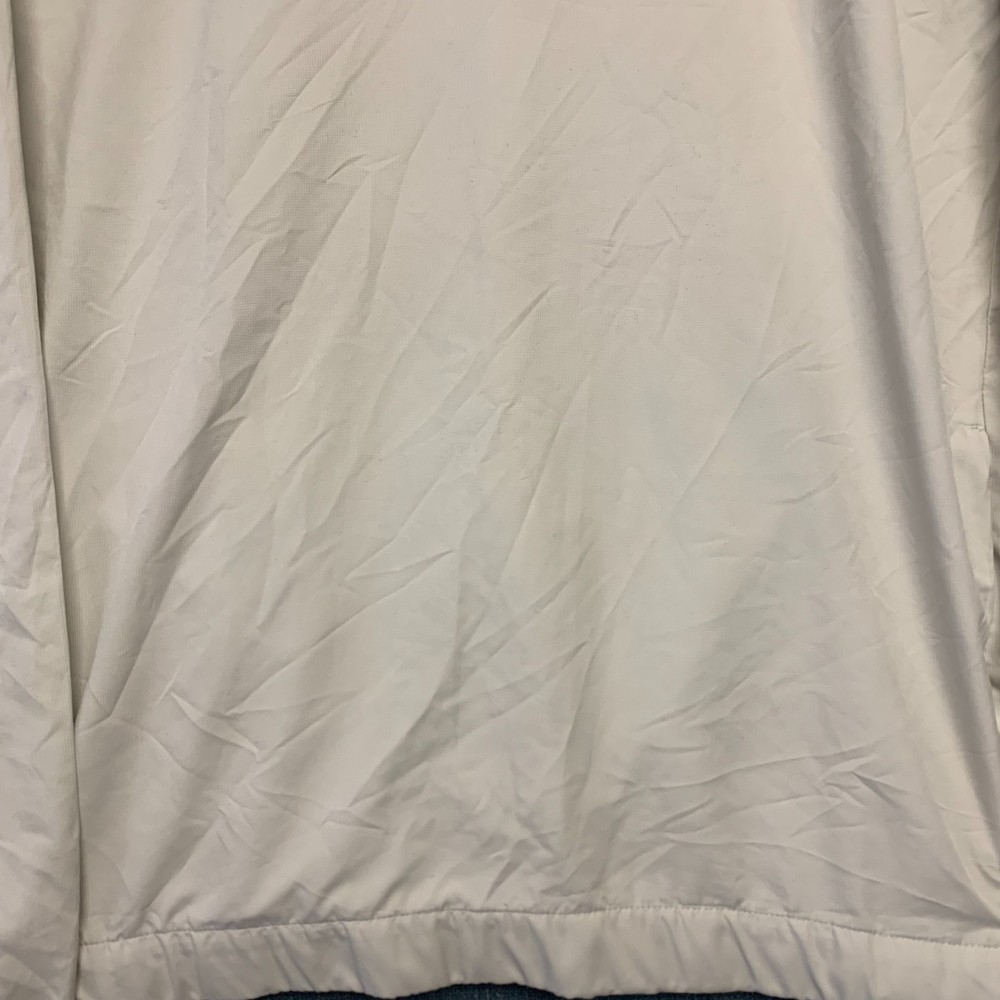Nike Golf Men's Windbreaker Size L Beige Pullover Lightweight Shield V-Neck