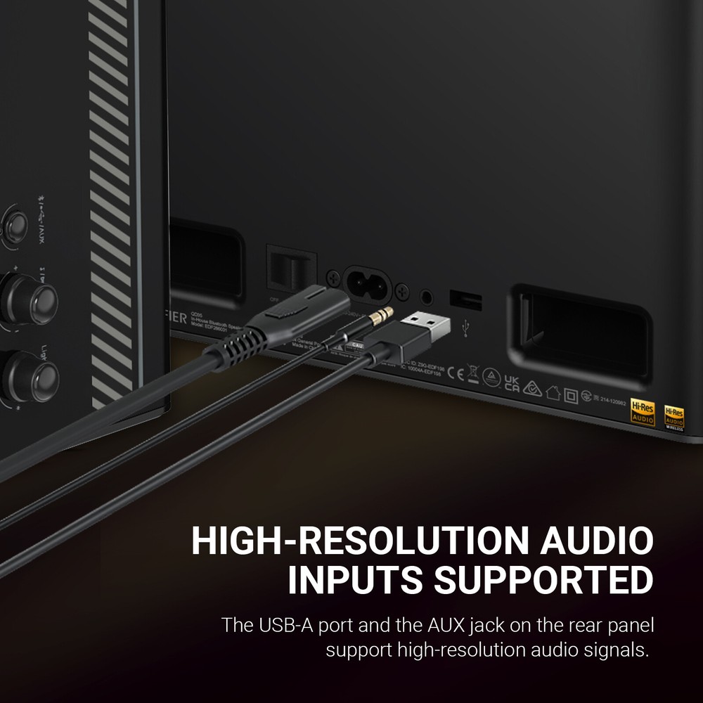 Edifier QD35 Tabletop Bluetooth 5.3 Speaker, 35W GaN Ultra-fast Charging 40W