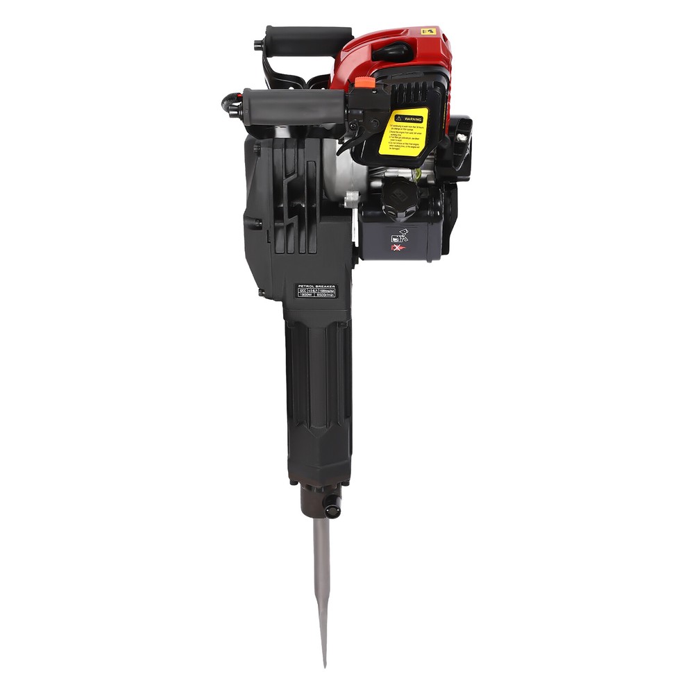 52cc Gasoline Powered Demolition Jack Hammer Concrete Breaker w/ 2 Chisel Bits
