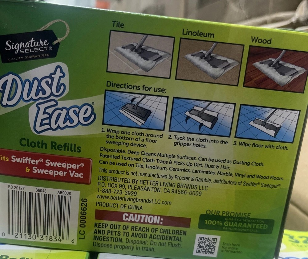 6 Boxes of 32 Signature Select Dust Ease Cloths