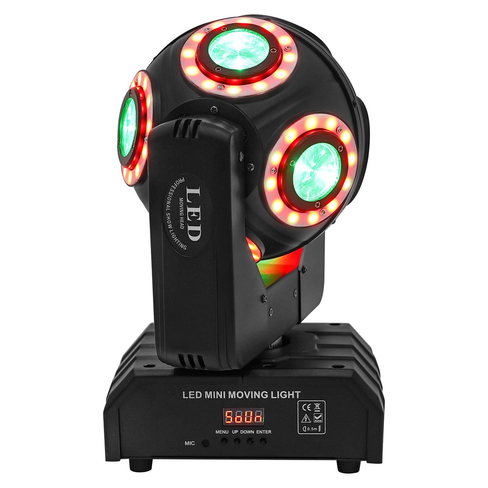 8-Head Moving Light, LED Moving Head Light, RGBW DJ Rotating Light