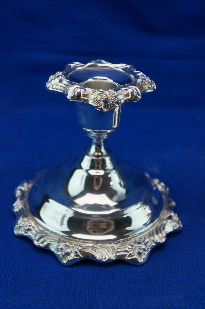 Sheridan Silver (2) Candle Holders, 4 1/2"