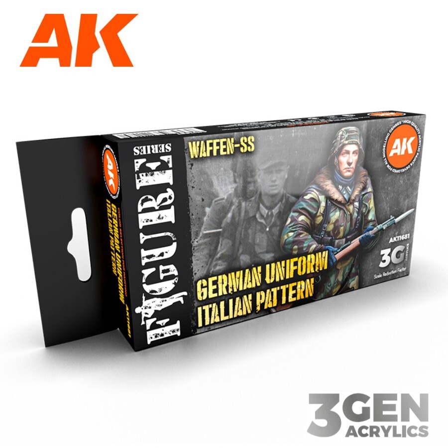 AK Interactive: German Uniform Italian Camouflage Pattern - Paint Set - AK11681