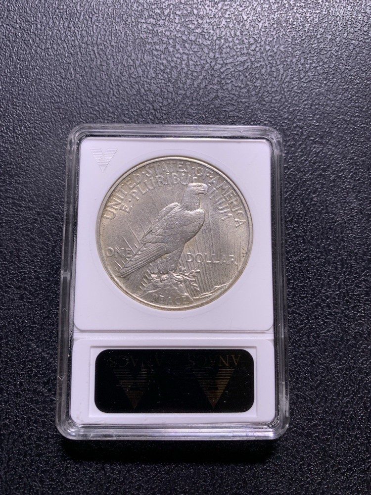 1921 Peace Dollar ANACS UNC Details Net MS60