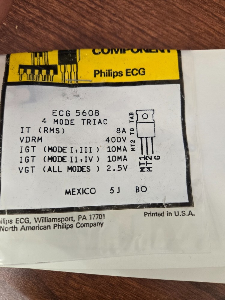 ECG5608 4 Mode TRIAC