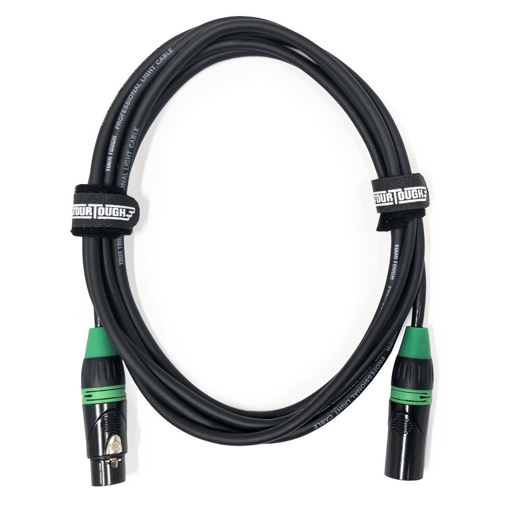 10' Color Coded length 3-Pin Professional Light DMX Cable with Locking XLR Ends