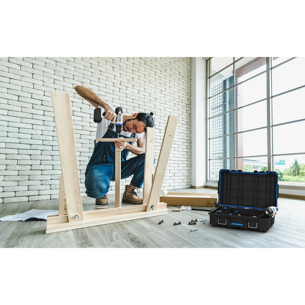 HART Stack System Tool Box with Small Blue Organizer & Dividers